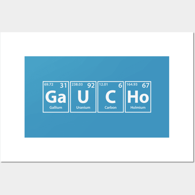 Gaucho (Ga-U-C-Ho) Periodic Elements Spelling Wall Art by cerebrands